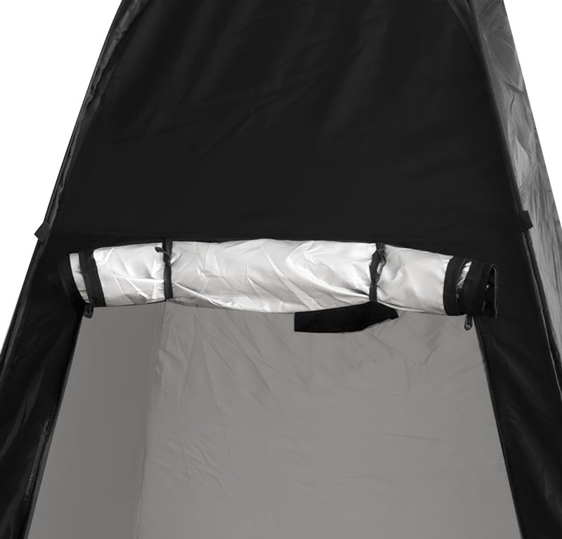 Šator tuš kabina za presvlačenje prijenosni WC crni