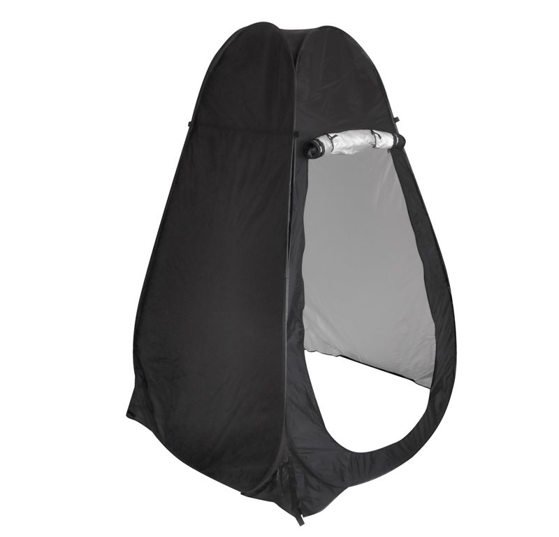 Šator tuš kabina za presvlačenje prijenosni WC crni