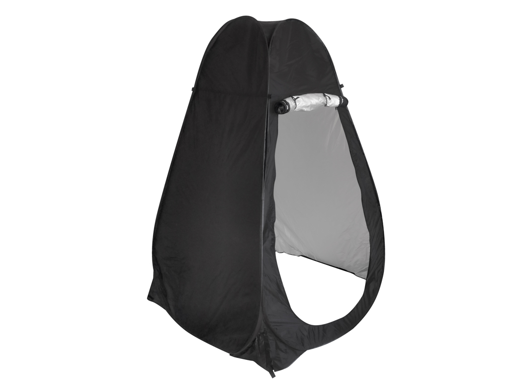 Šator tuš kabina za presvlačenje prijenosni WC crni