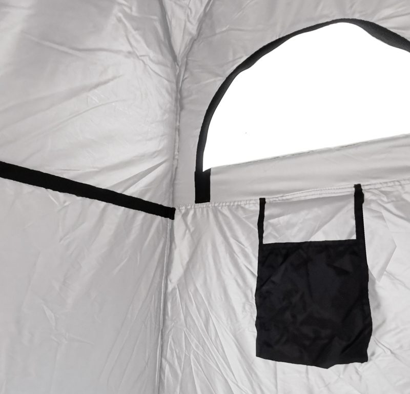 Šator tuš kabina za presvlačenje prijenosni WC crni