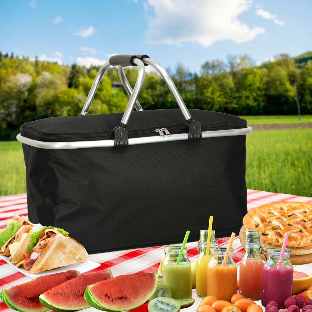 Termo sklopiva košara za piknik crna