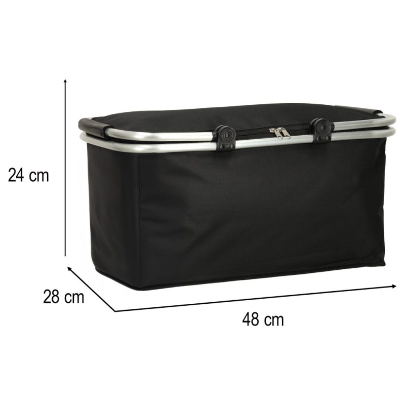Termo sklopiva košara za piknik crna