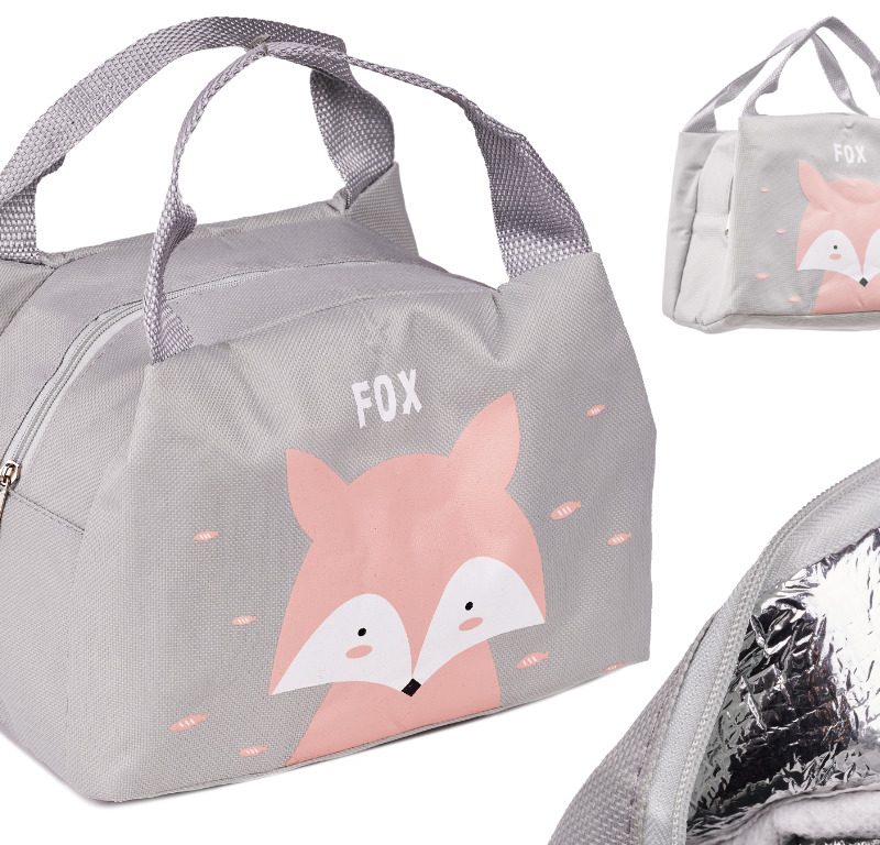 Termo torba za doručak i ručak Lisica roza