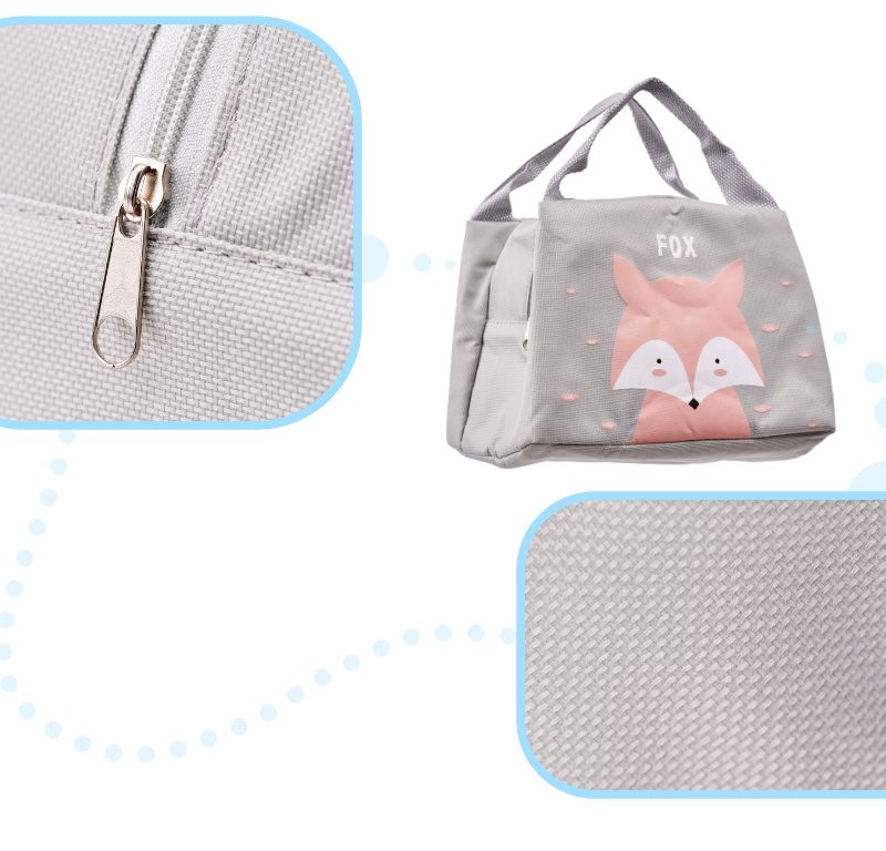 Termo torba za doručak i ručak Lisica roza