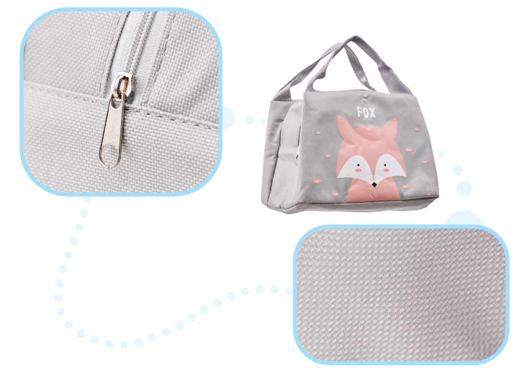 Termo torba za doručak i ručak Lisica roza