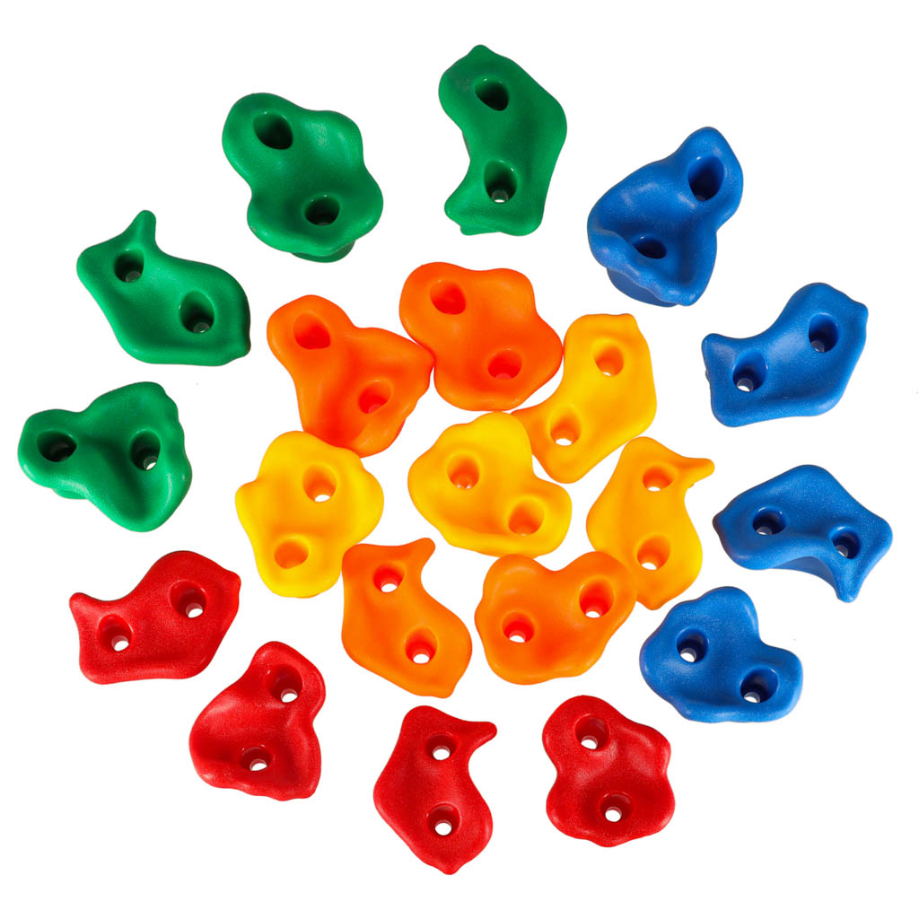 Kamenje za penjanje za djecu, šareno, 20 kom + vijci 6