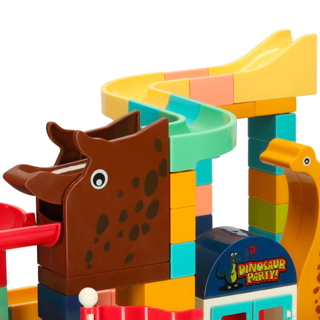 Kocke za građenje sa stazom za lopticu park dinosaura 147 komada Bibi-inn