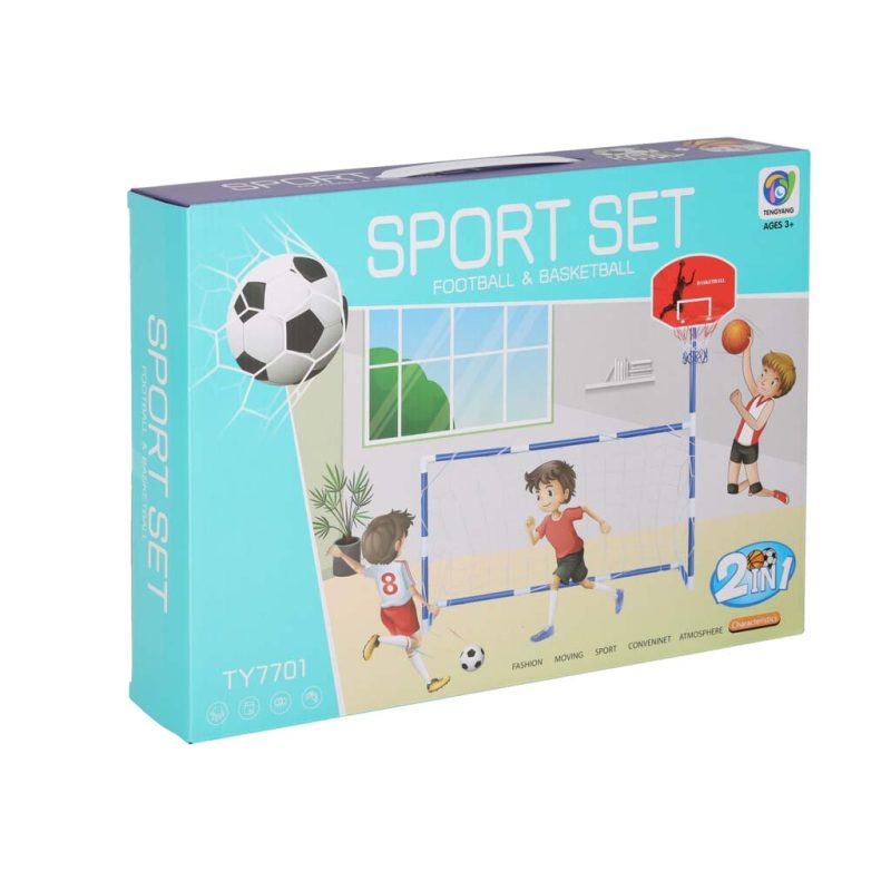 Nogometni gol košarkaška ploča 2 lopte, nogometni i košarkaški set