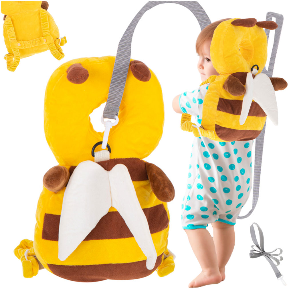 Head-protection-cushion-for-learning-to-walk-backpack-fall-safety-bee-166692 Zaštitni jastuk za glavu za učenje hodanja, ruksak, zaštita od pada, pčela žuta
