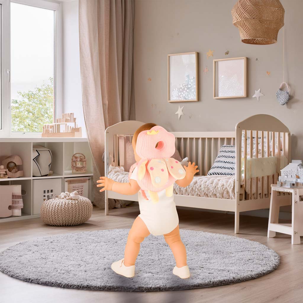 Jastuk za zaštitu glave za učenje hodanja, ruksak, sigurnost pri padu, roza