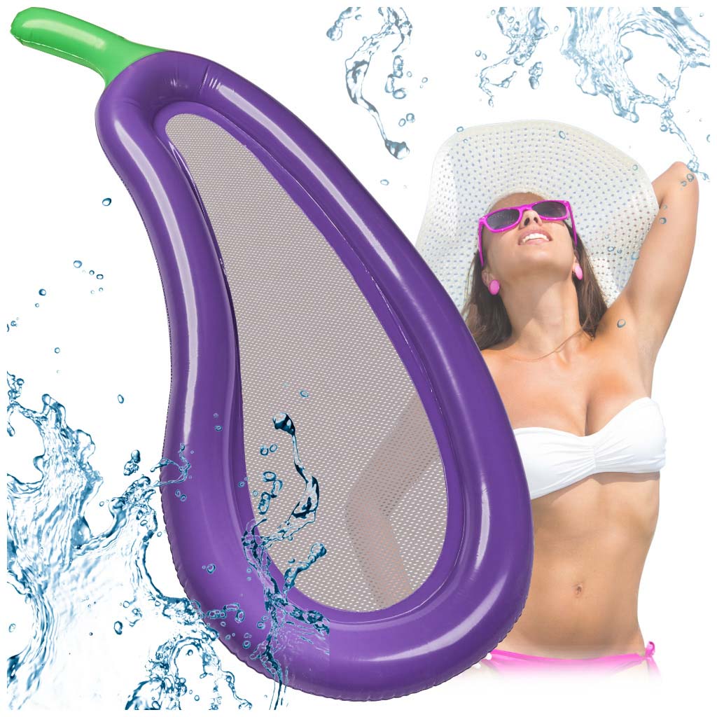 Napuhani mrežasti madrac za bazensku vodu boje patlidžana XXL 240 cm