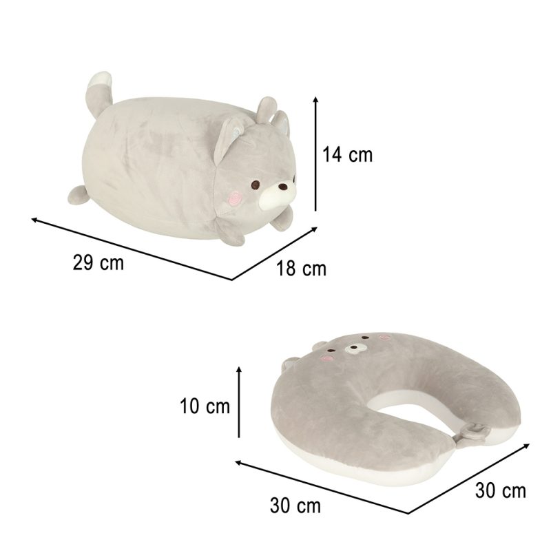 Putni jastuk 2u1 za vrat za automobil, avion, maca