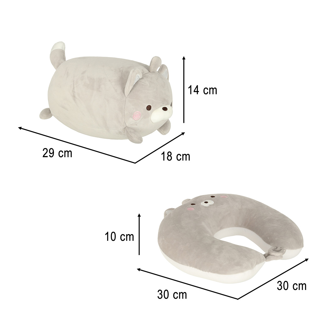 Putni jastuk 2u1 za vrat za automobil, avion, maca