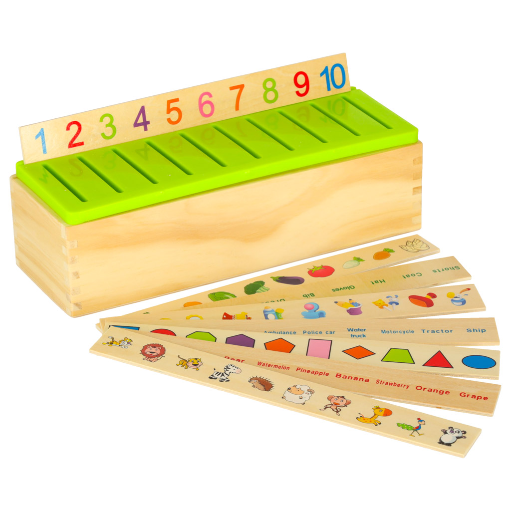 Drvena slagalica za razvrstavanje sa slikama