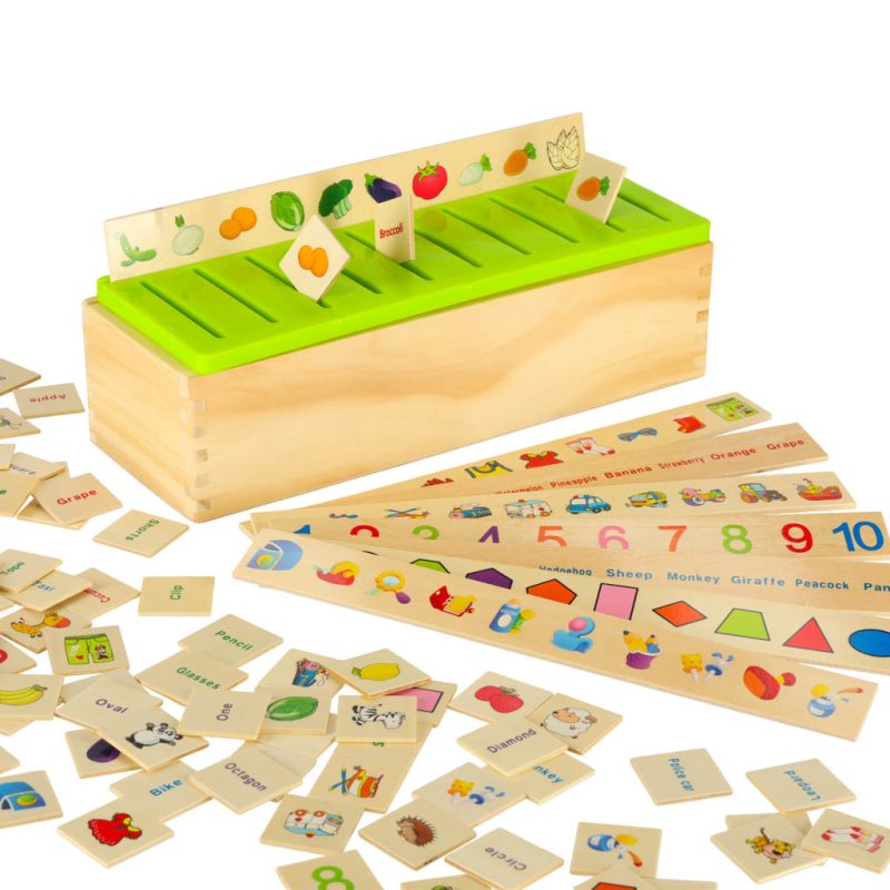 Drvena slagalica za razvrstavanje sa slikama