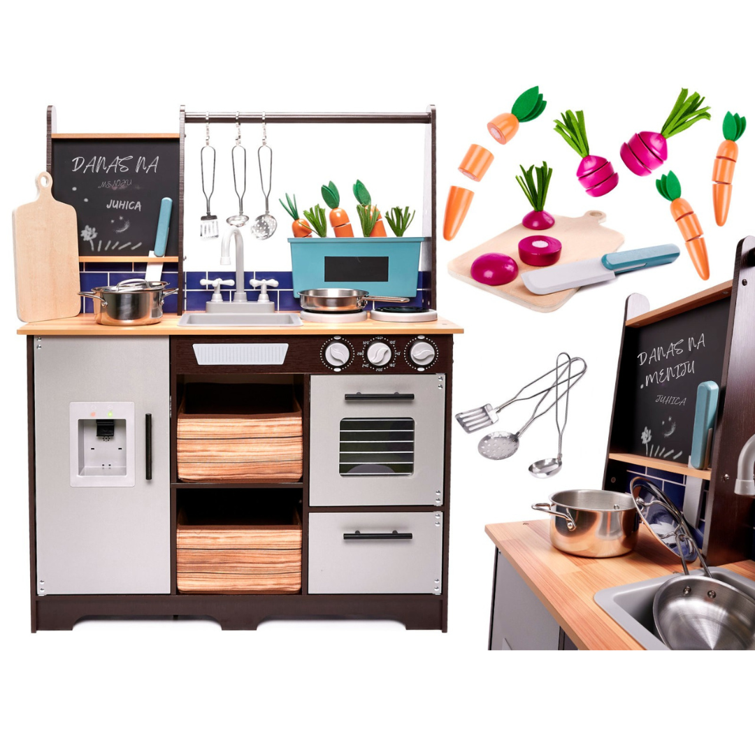 Drvena kuhinja za djecu MDF s dodacima LOFT XXL 96cm