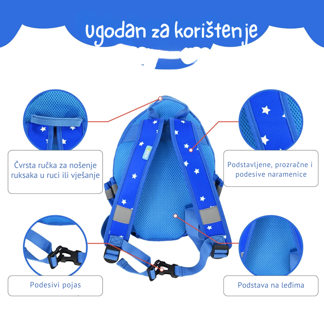 Dječji ruksak Raketa s prozorčićem za gledanje