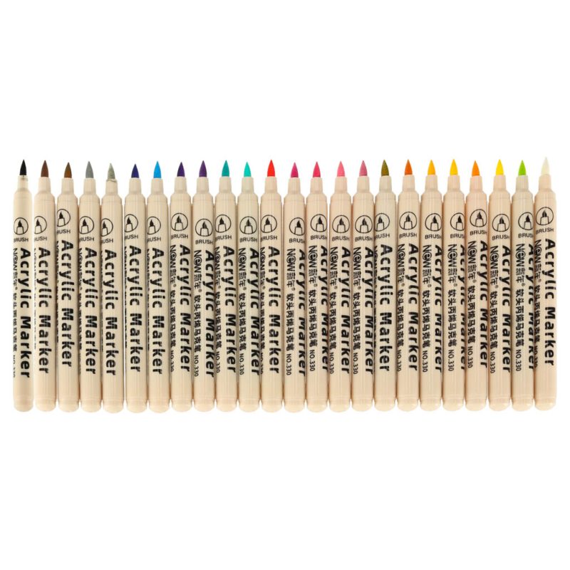 Akrilni markeri za tkaninu, markeri za kamen, vodootporni markeri "uradi sam" 24 kom.