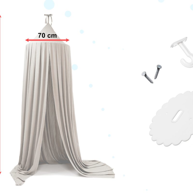 Viseći baldahin za krevet s baldahinom, zavjesa, šator tipi sive boje