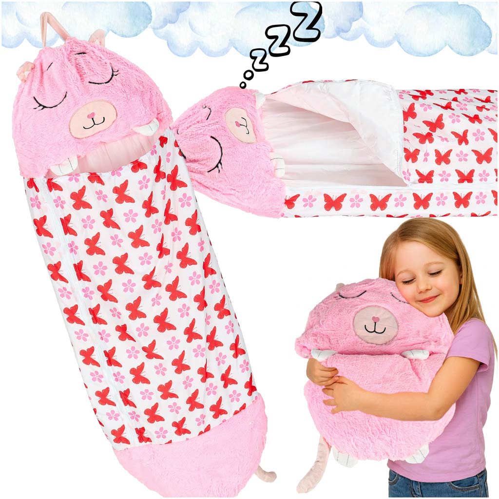 Children-s-hiking-sleeping-bag-135x50cm-pink-175590 Dječja vreća za spavanje za planinarenje 135x50cm roza