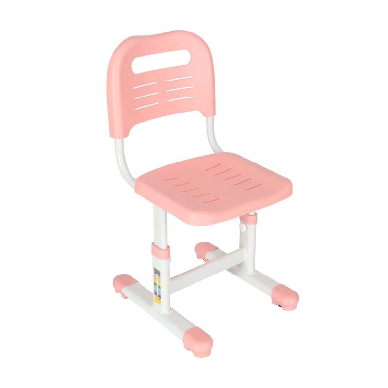 Dječji školski set, stolica s podesivim stolom, LED lampa, USB, roza