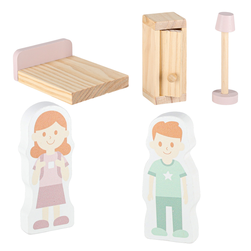 LULILO-Peonio-70cm-LED-pink-wooden-dollhouse-176206 LULILO Peonio 70cm LED ružičasta drvena kućica za lutke
