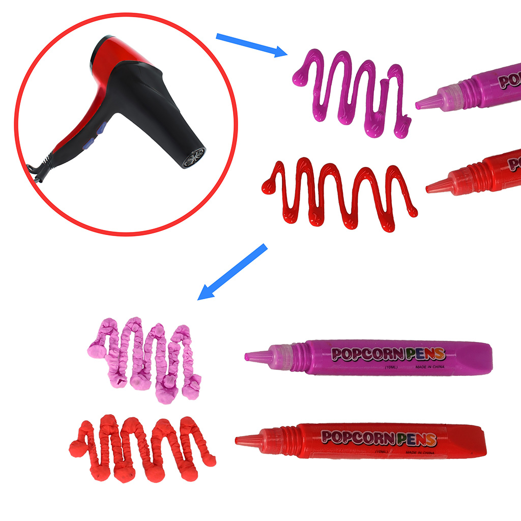 3D markeri s efektom nabubre poput kokica u 6 boja