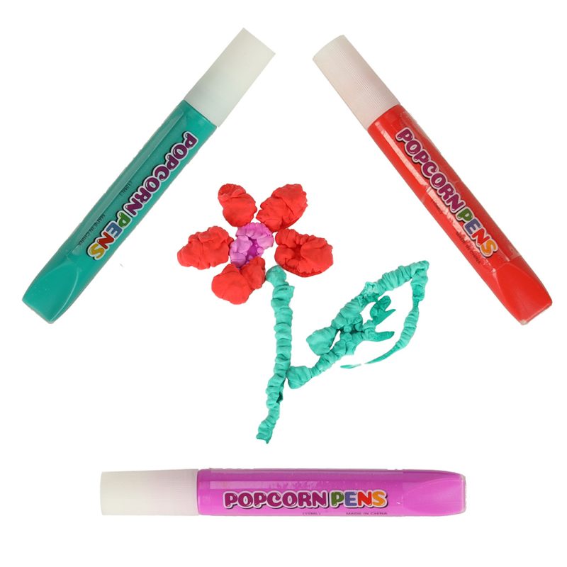 3D markeri s efektom nabubre poput kokica u 6 boja