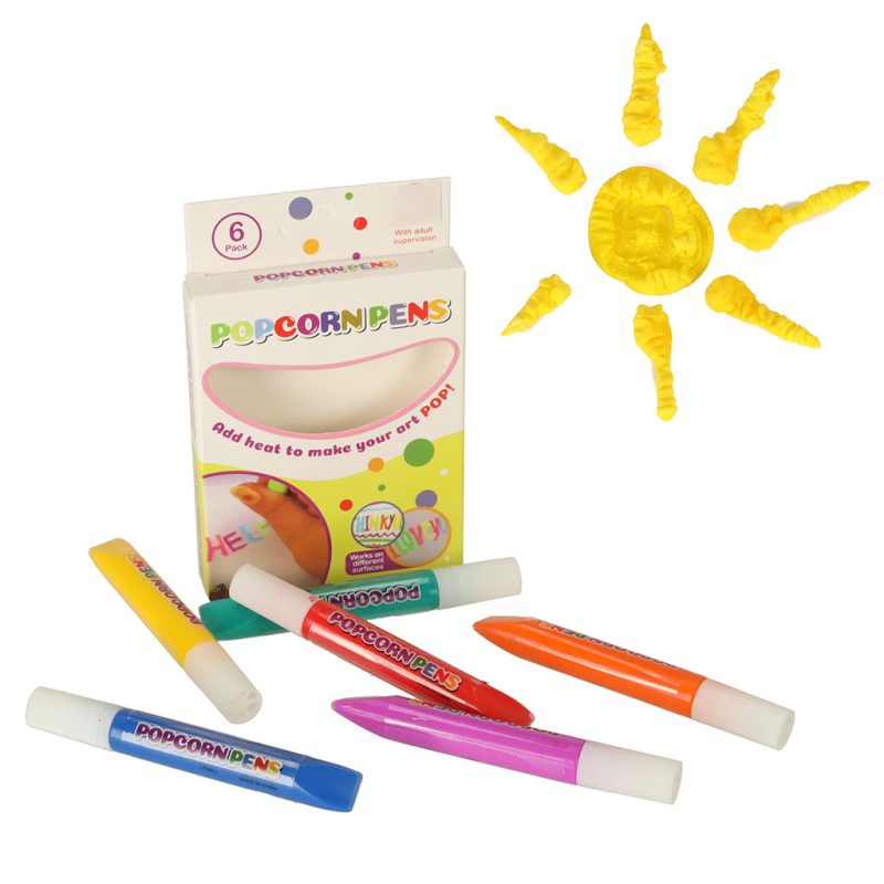 3D markeri s efektom nabubre poput kokica u 6 boja