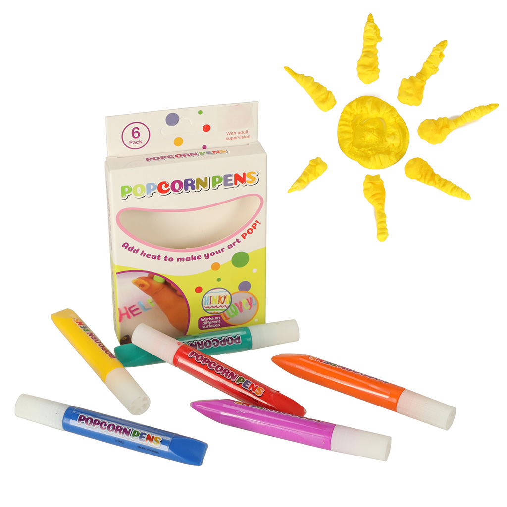 3D markeri s efektom nabubre poput kokica u 6 boja