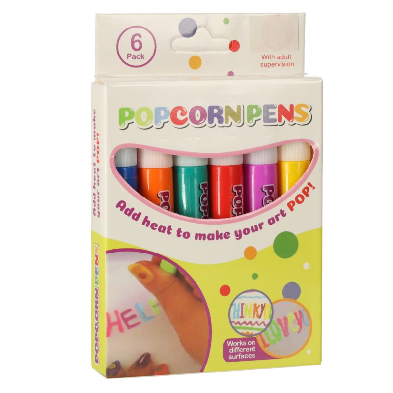 3D markeri s efektom nabubre poput kokica u 6 boja