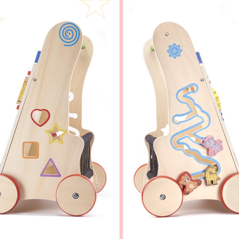 Pusher-wooden-walker-educational-cube-6in1-85991 Igračka za guranje za djecu, drvena hodalica, edukativna kocka 6 u 1