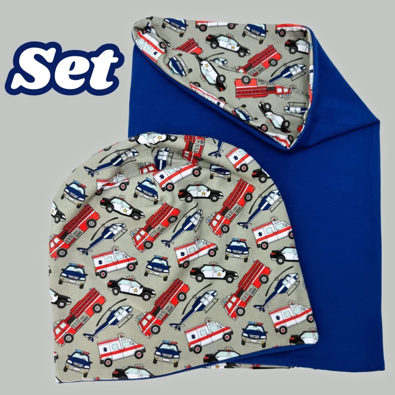 Dječja kapa i šal - Vozila hitne pomoći 5