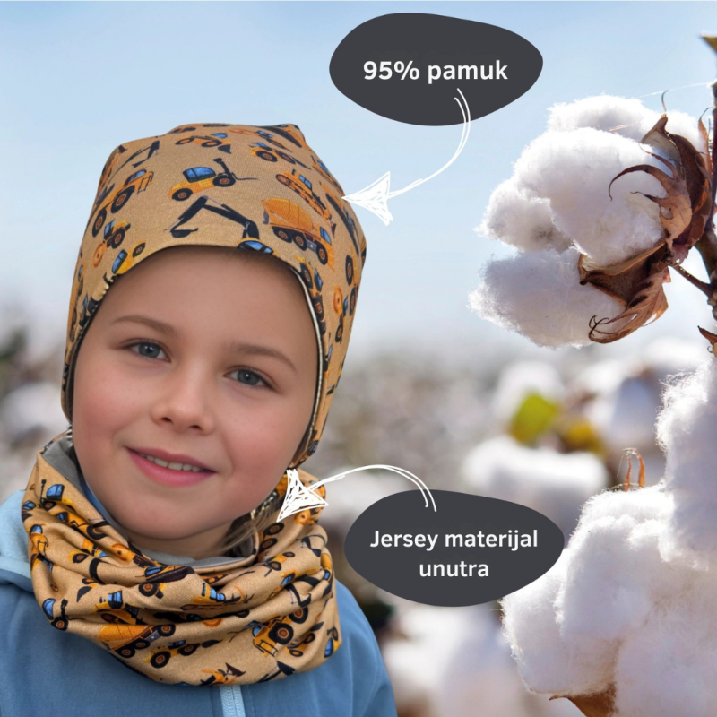 Dvostrana kapa i šal set - bageri 2 - 8 g