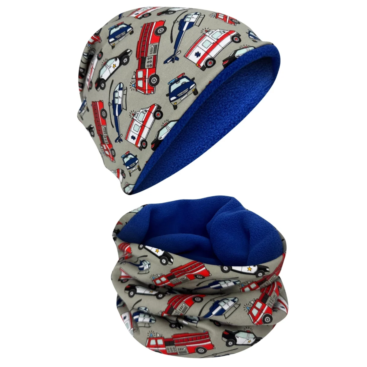Dječja kapa i šal - Vozila hitne pomoći