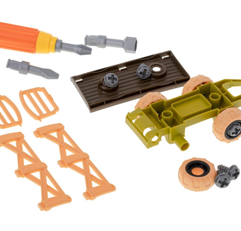 Farm-farm-twist-tractor-104842 Poljoprivredni traktor s prikolicom i životinjama, odvijač