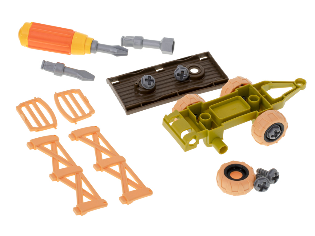 Farm-farm-twist-tractor-104842 Poljoprivredni traktor s prikolicom i životinjama, odvijač