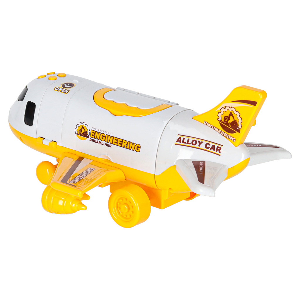 Folding-plane-transporter-with-cars-3-construction-vehicles-lights-sound-174893 Sklopivi transporter aviona s automobilima + 3 građevinska vozila sa svjetlima i zvukom