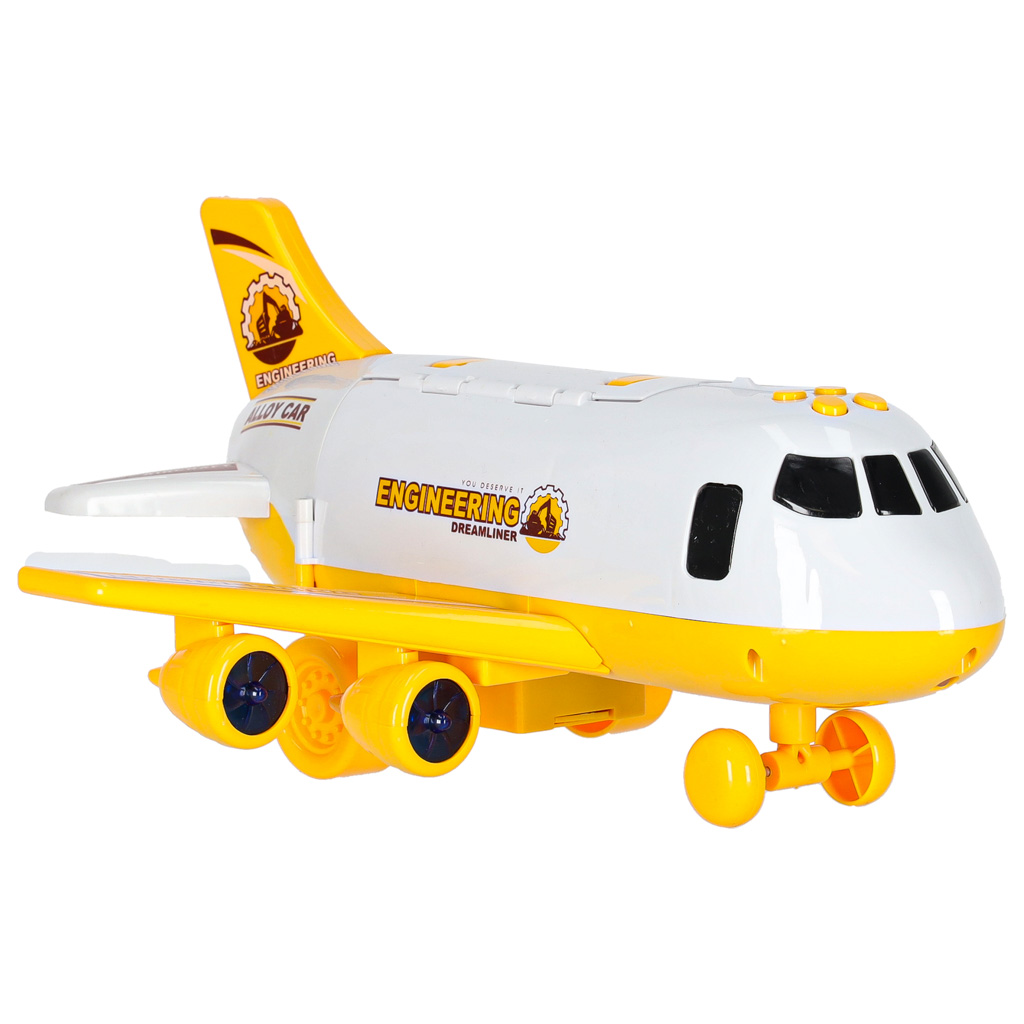 Folding-plane-transporter-with-cars-3-construction-vehicles-lights-sound-174899 Sklopivi transporter aviona s automobilima + 3 građevinska vozila sa svjetlima i zvukom