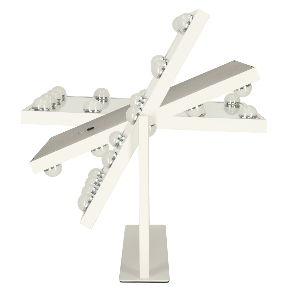 LED ogledalo za šminkanje s USB žaruljama 30x40 cm