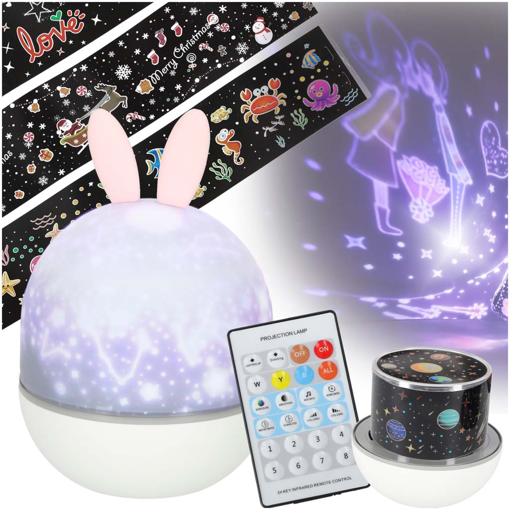 Night-Light-Star-Projector-USB-LED-Rabbit-176378 Noćno svjetlo Zvjezdani projektor USB LED Zec