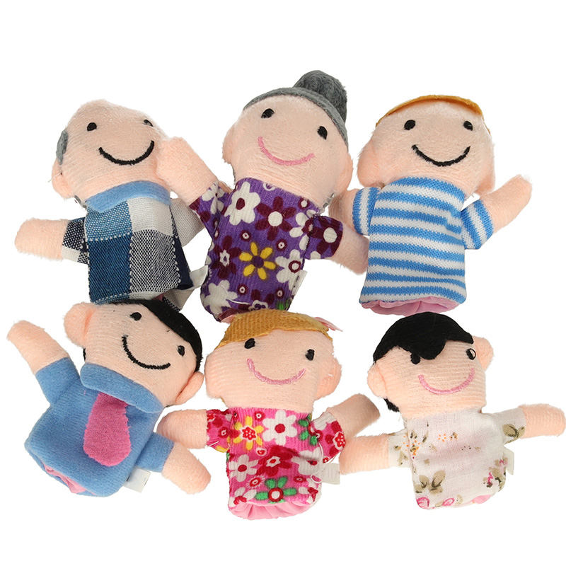 Plush-mascots-finger-puppets-family-6pcs-133389 Plišane lutke za prste obiteljski kazališni set od 6 dijelova 5