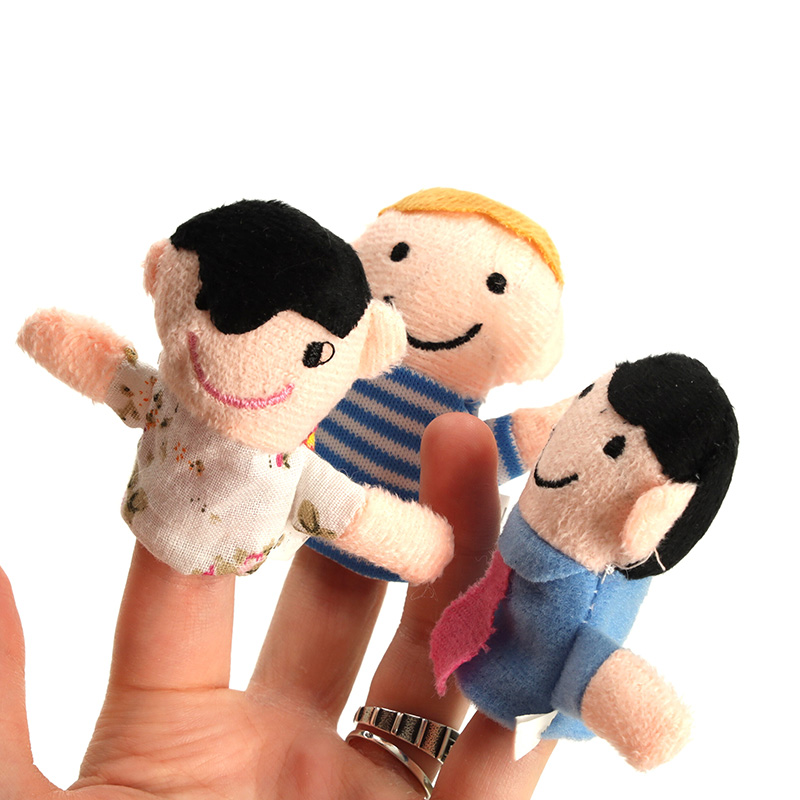 Plush-mascots-finger-puppets-family-6pcs-133391 Plišane lutke za prste obiteljski kazališni set od 6 dijelova 3