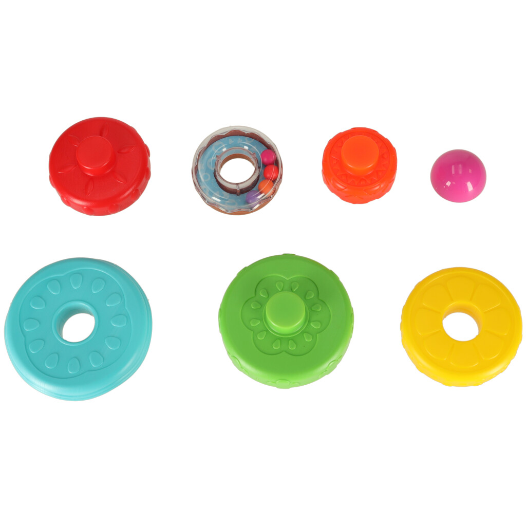 Edukativna senzorna igračka Piramidalni toranj, šarena Montessori