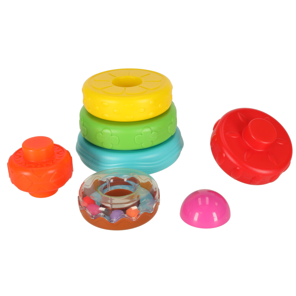 Edukativna senzorna igračka Piramidalni toranj, šarena Montessori