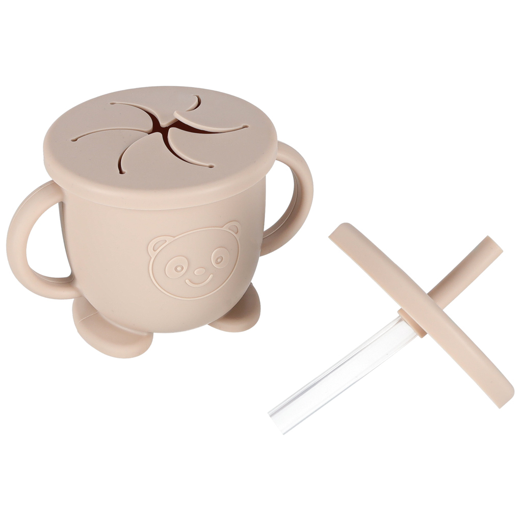 Silikonske posude za djecu 9 elemenata bež 5