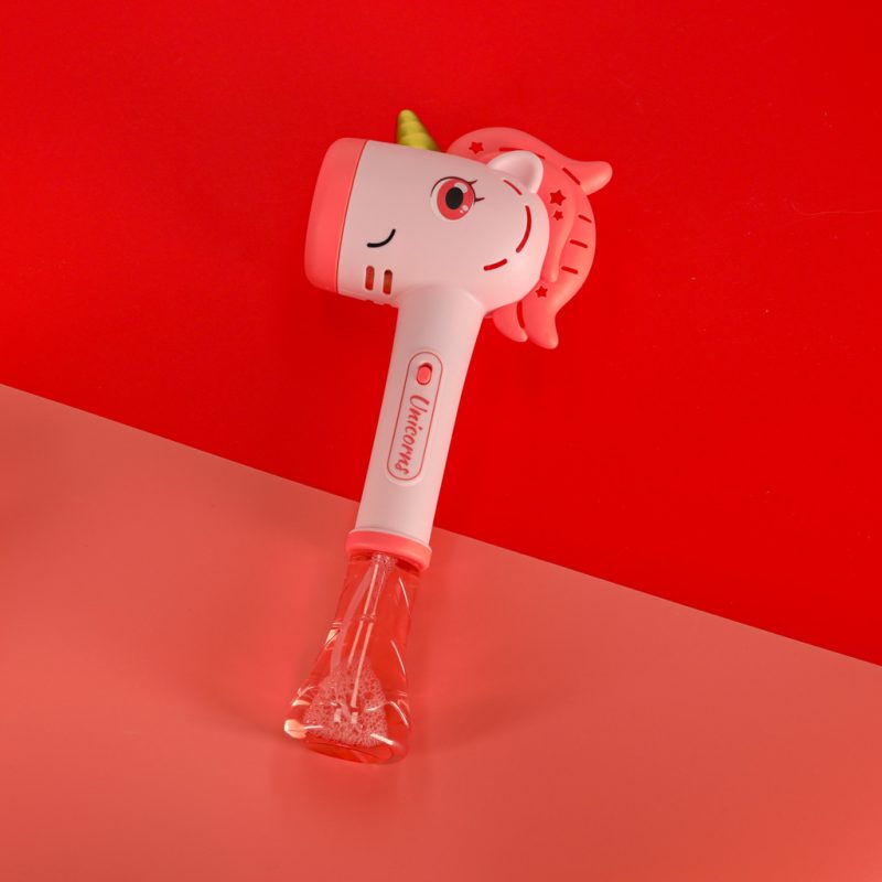 Soap-bubble-gun-bubble-machine-unicorn-wand-light-sound-167767 Stroj za mjehuriće od sapunice Jednorog štapić, zvuk, svjetlo