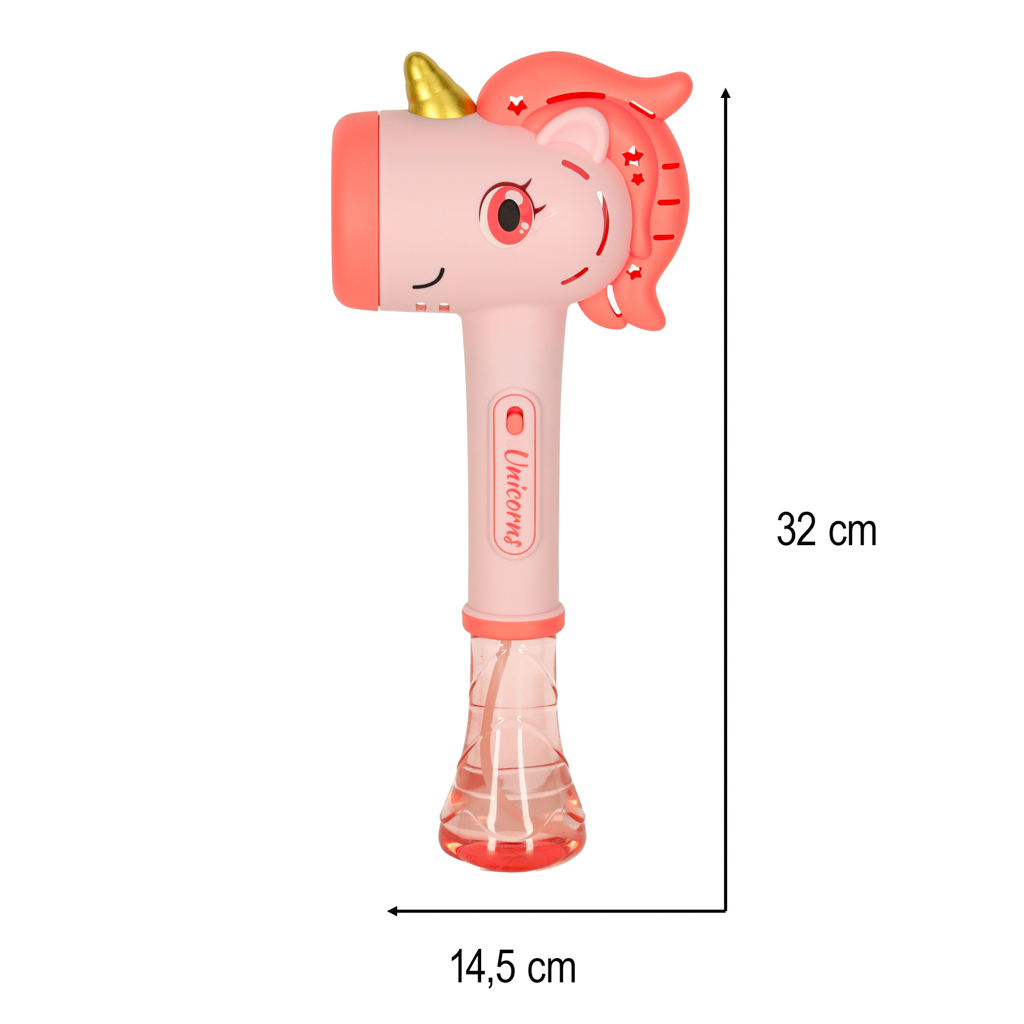 Soap-bubble-gun-bubble-machine-unicorn-wand-light-sound-167768 Stroj za mjehuriće od sapunice Jednorog štapić, zvuk, svjetlo