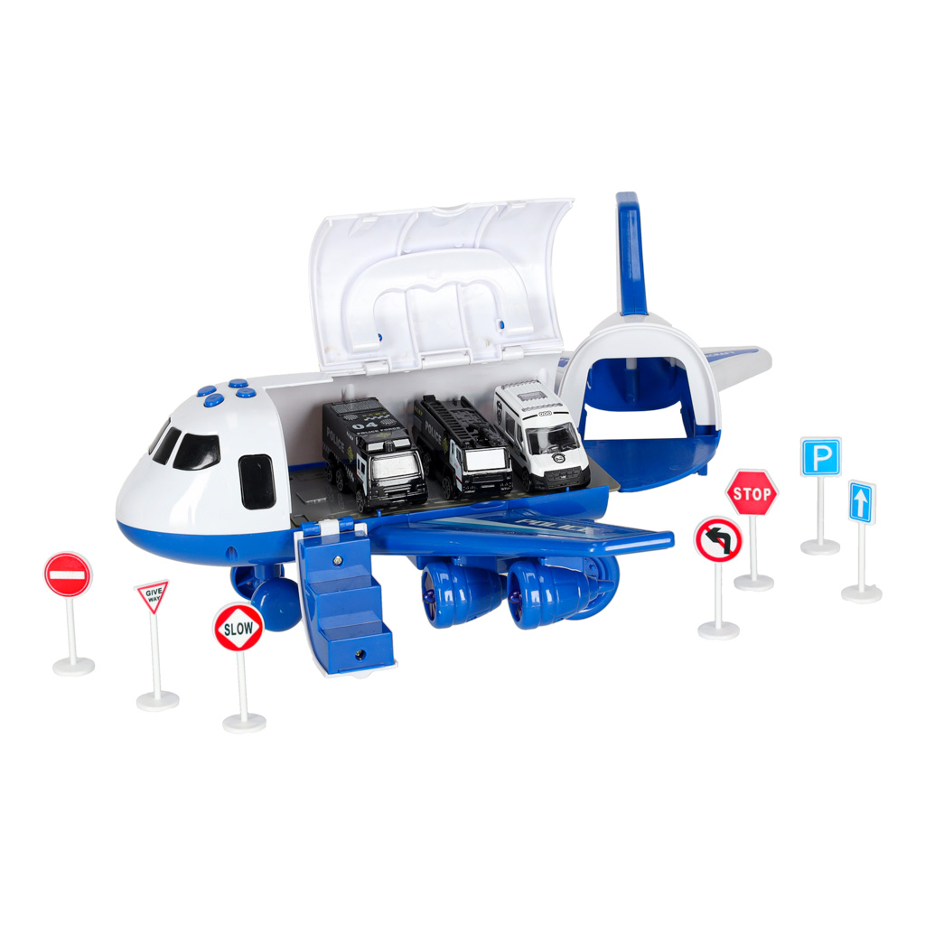 Transportni avion + 3 policijska automobila