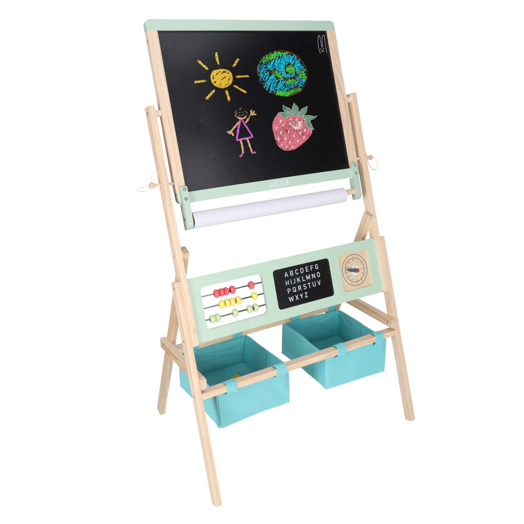 Wooden-chalkboard-LULILO-Kredo-accessories-chalk-markers-magnets-baskets-110cm-177590 Drvena ploča LULILO pribor kreda markeri magneti košare boje 110 cm 15